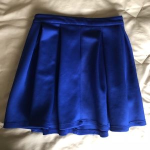 Blue Pleated Skirt